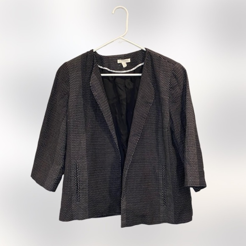Eileen Fisher Blazer Jacket 3/4 length sleeve open front